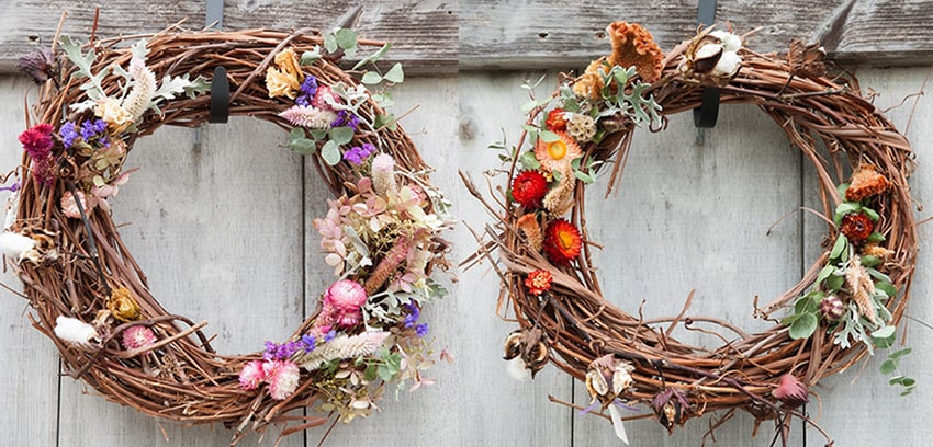 Welcome Your Guests with a Dried Flower Wreath